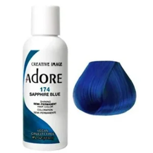 Adore Semi Permanent Hair Color, #174 Sapphire Blue, 4 oz