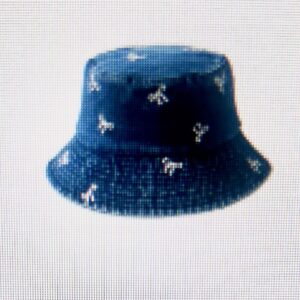 Denim Bucket Hat W Bows